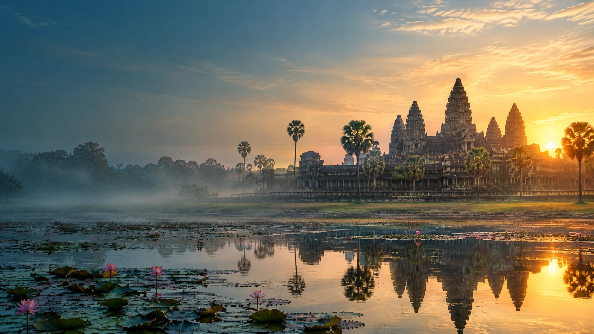 Vue de Phnom Penh, Cambodge
